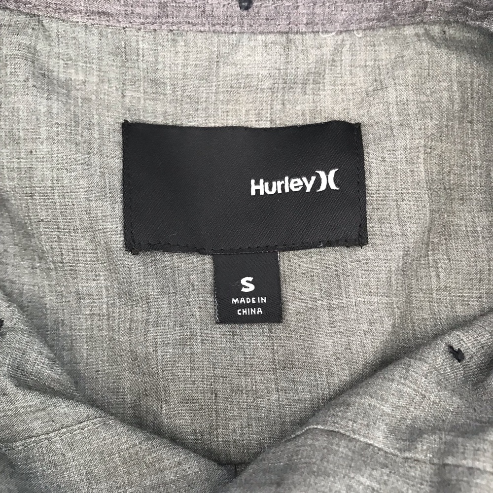Hurley Men’s button down Grey/green - Picture 6 of 6